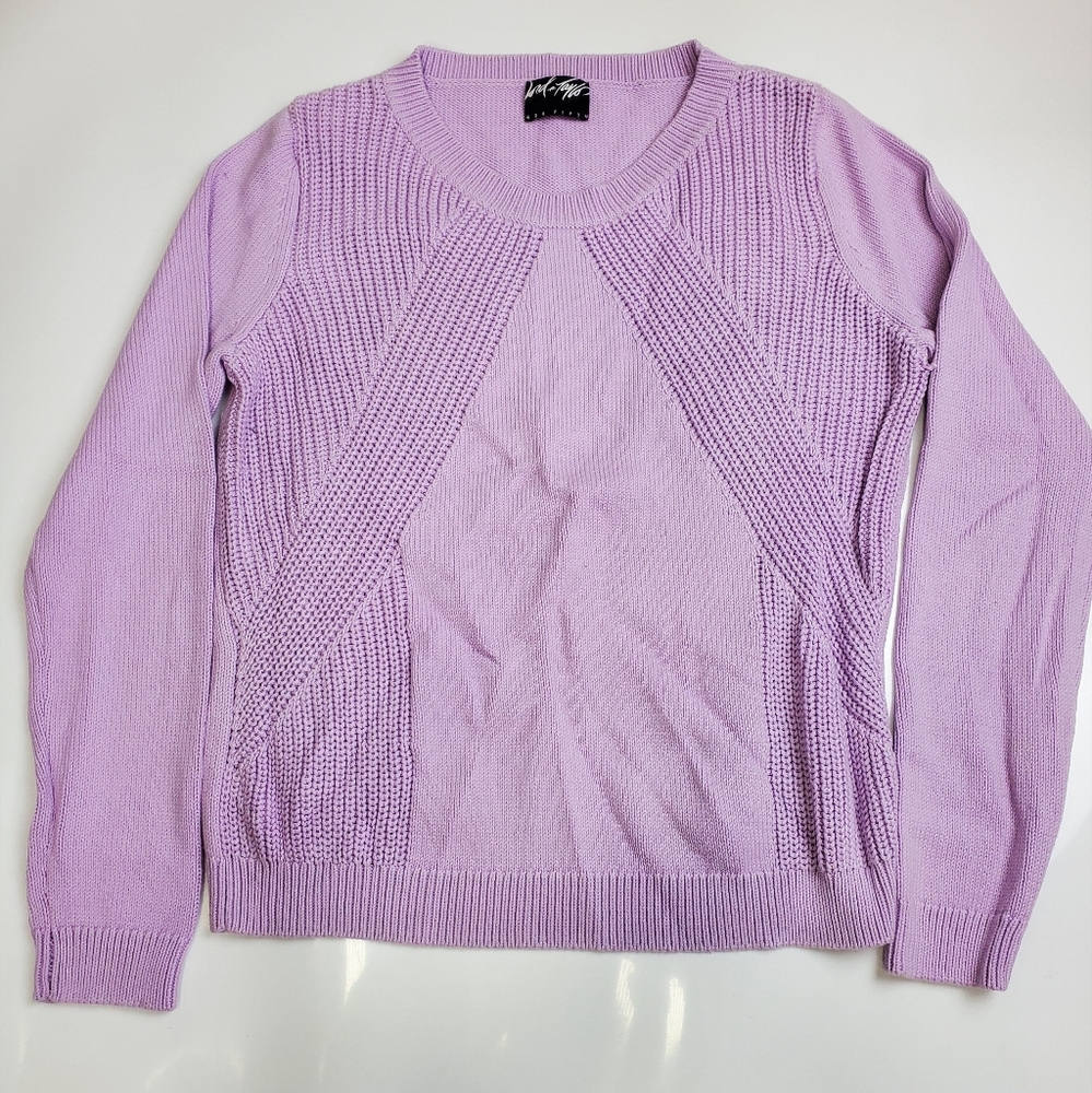 Lord & Taylor Crewneck Sweater Cotten Lavender